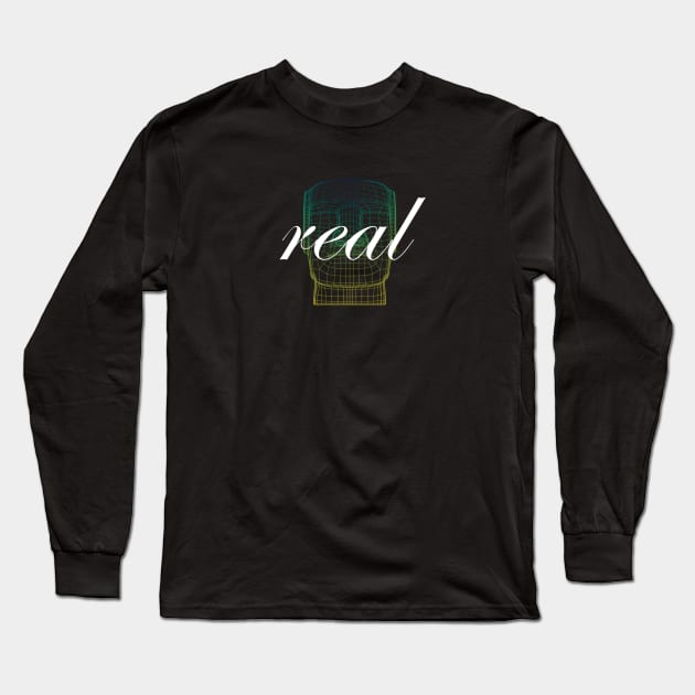 "REAL" MOAI-GIGACHAD DARK Long Sleeve T-Shirt by hrcreates